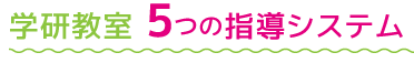 学研教室5つの指導システム